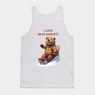 Cute Bear Market Bear Design Tank Top